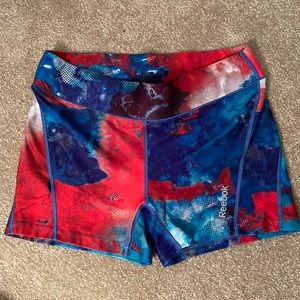 SMALL reebok spandex athletic shorts